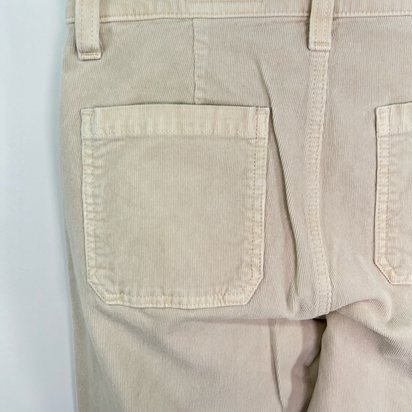 AG Adriano Goldschmied Beige Kassie Corduroy High Rise Wide Leg Cropped Pants 26 - Picture 6 of 12